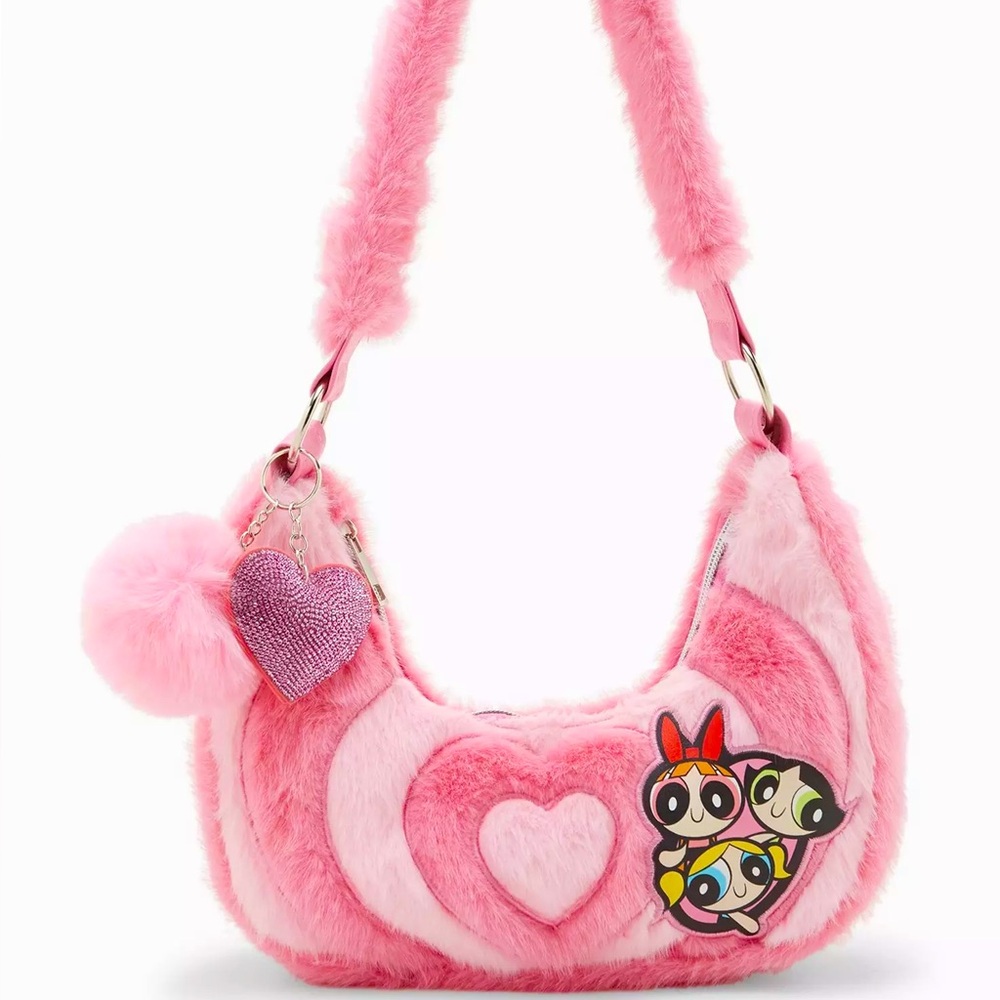 💗💙💚 The Powerpuff Girls Fuzzy Handle Shoulder bag 💗💚💙